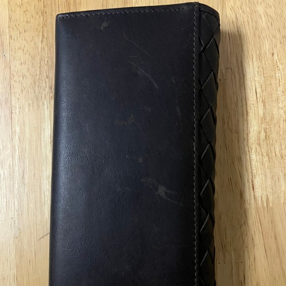 Basketweave leather purse and clutch wallet - Picture 5 of 6